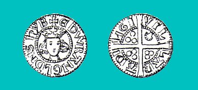 Reading penny with escallop mintmark